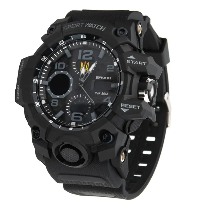 Чоловічий водостійкий спортивний тактичний годинник Sanda Peremoga - зображення 7