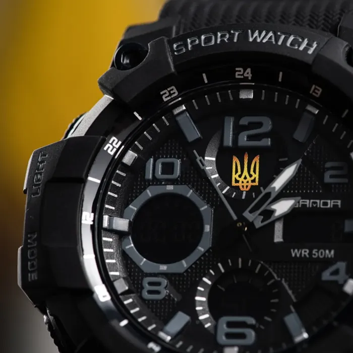 Чоловічий водостійкий спортивний тактичний годинник Sanda Peremoga - зображення 3