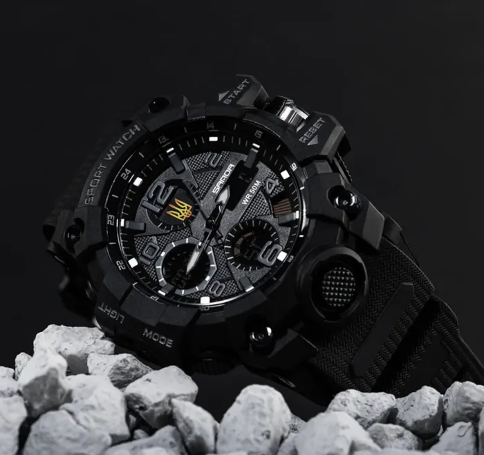Чоловічий водостійкий спортивний тактичний годинник Sanda Peremoga - зображення 4