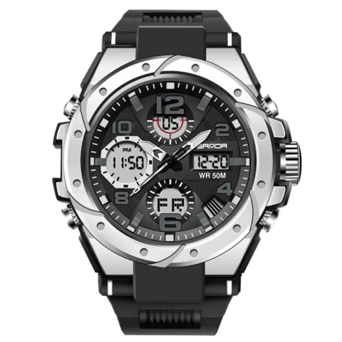 Чоловічий водостійкий спортивний тактичний годинник Sanda Rapid - зображення 1