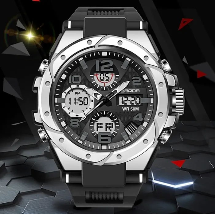 Чоловічий водостійкий спортивний тактичний годинник Sanda Rapid - зображення 2