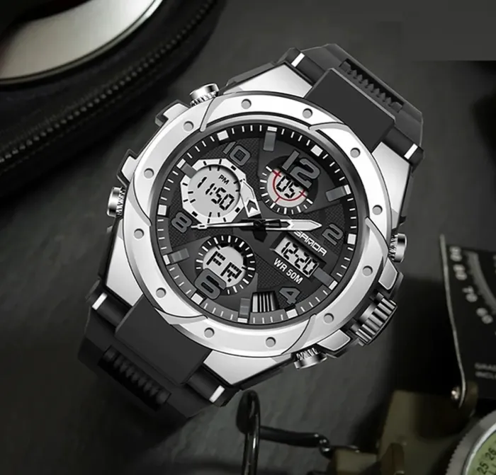 Чоловічий водостійкий спортивний тактичний годинник Sanda Rapid - зображення 3