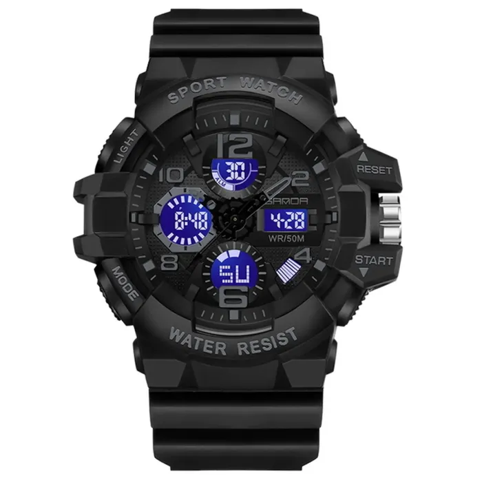 Чоловічий спортивний водостійкий тактичний годинник Sanda River - зображення 1