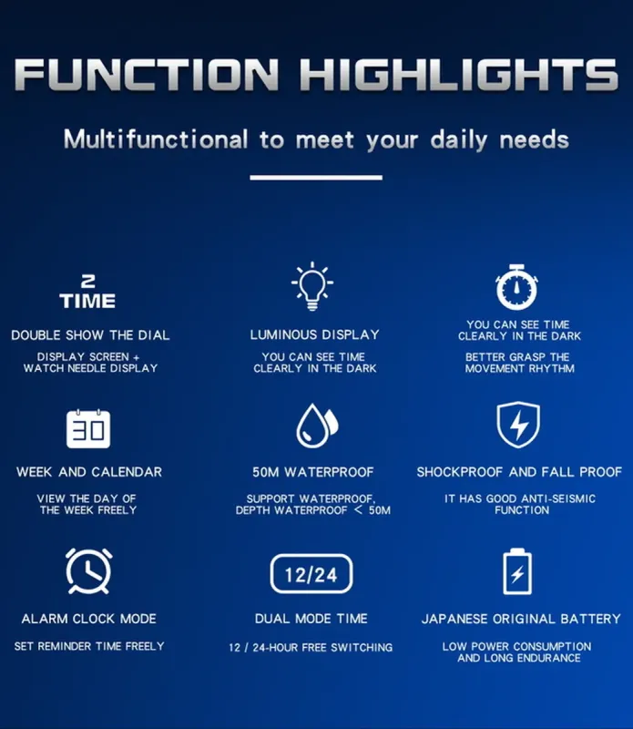 Чоловічий спортивний водостійкий тактичний годинник Sanda River - зображення 10