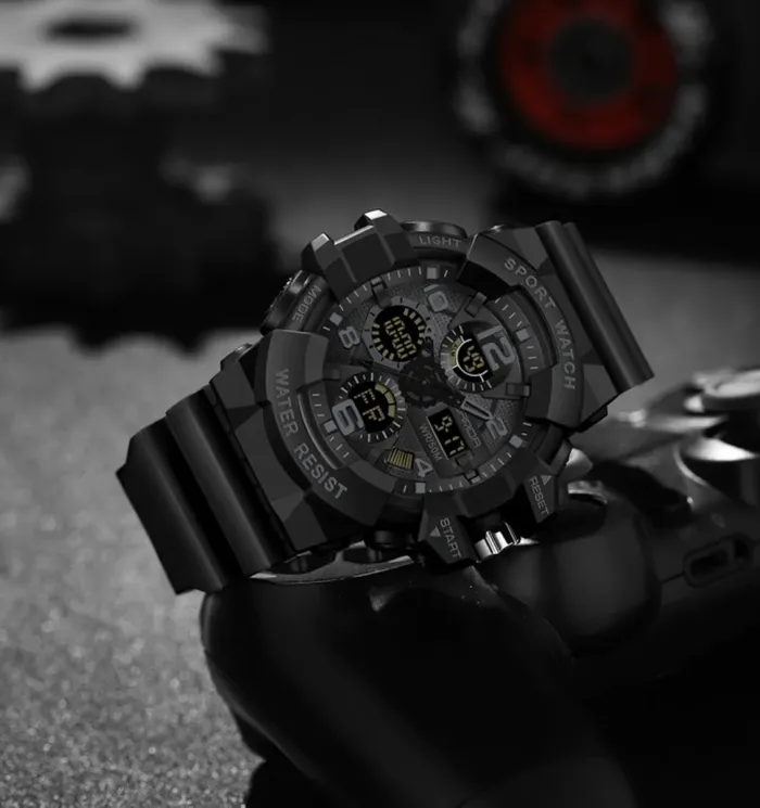 Чоловічий спортивний водостійкий тактичний годинник Sanda River - зображення 4