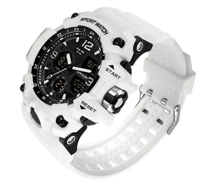 Чоловічий водостійкий спортивний тактичний годинник Sanda Snow - зображення 2