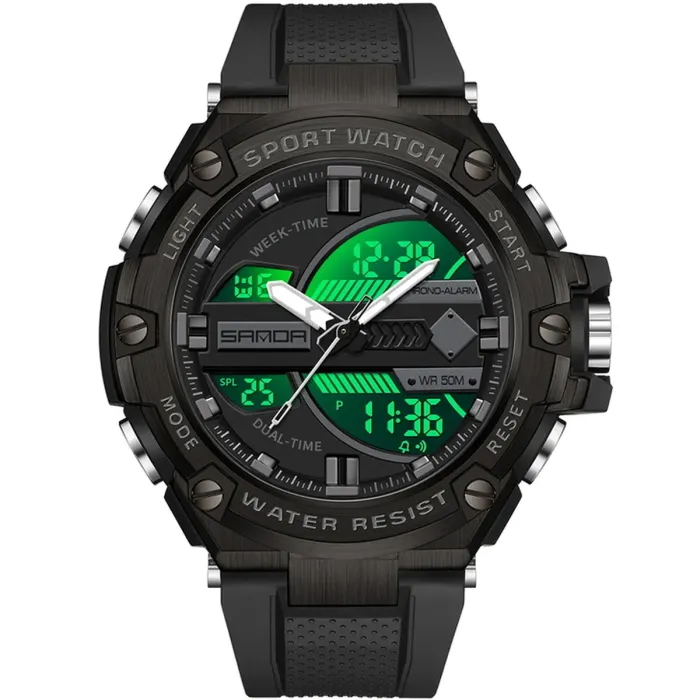 Чоловічий водостійкий спортивний тактичний годинник Sanda Street - зображення 1