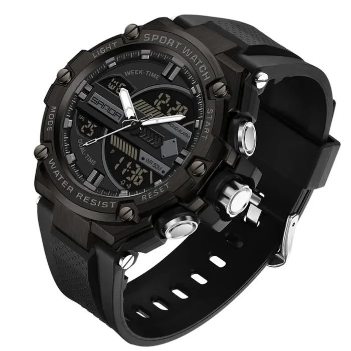 Чоловічий водостійкий спортивний тактичний годинник Sanda Street - зображення 2