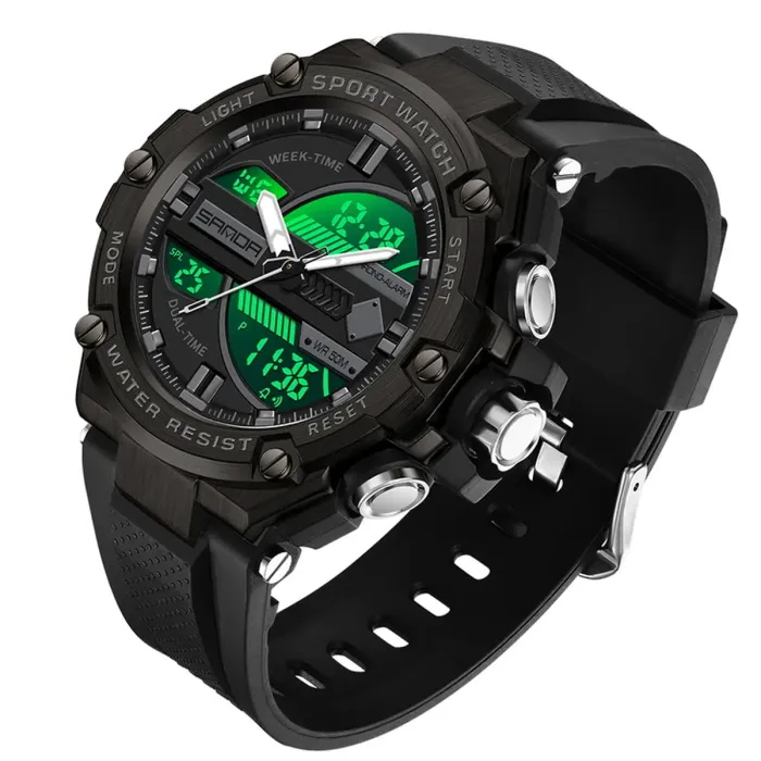 Чоловічий водостійкий спортивний тактичний годинник Sanda Street - зображення 6