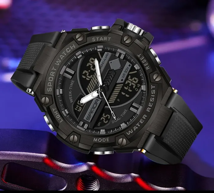 Чоловічий водостійкий спортивний тактичний годинник Sanda Street - зображення 8