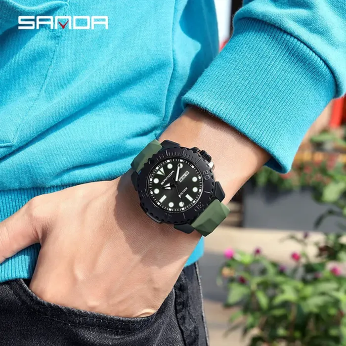 Чоловічий водостійкий спортивний годинник Sanda Tropic - зображення 5