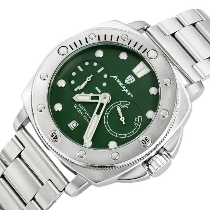 Чоловічий годинник Poedagar Select Silver Metal, 2 ремінці - зображення 1