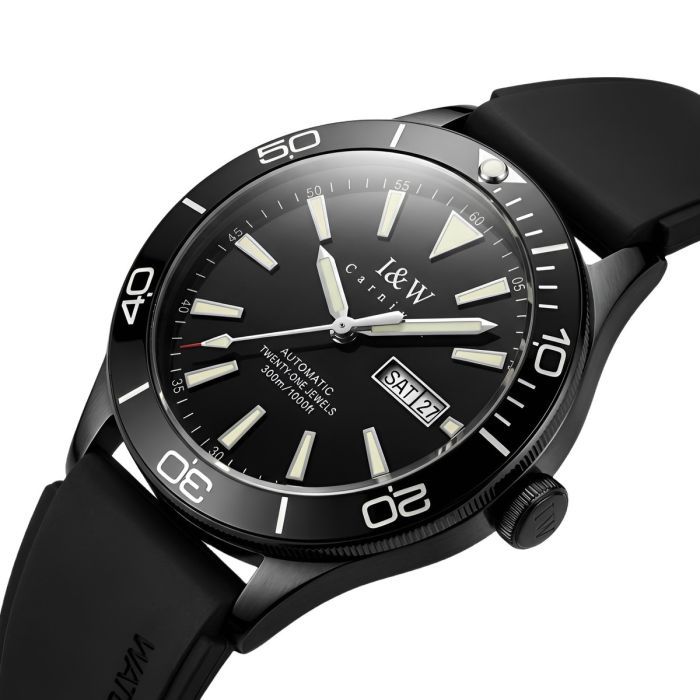 Чоловічий механічний годинник Carnival Shark Sport Black 10 Bar - изображение 1