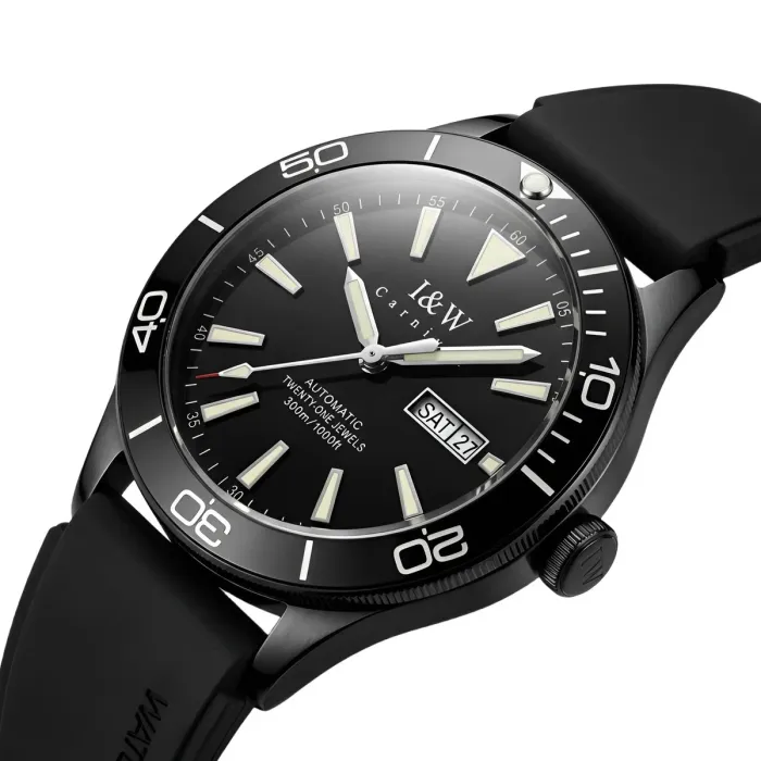 Чоловічий механічний годинник Carnival Shark Sport Black 10 Bar - изображение 1