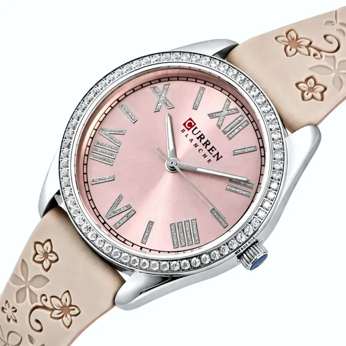 Жіночий годинник Curren Silvia Beige Flower, 2 ремінці - зображення 1