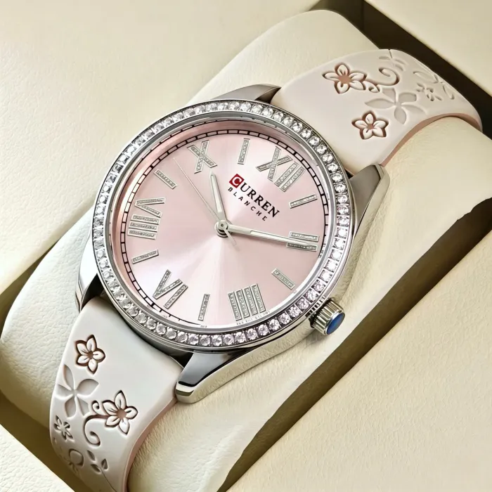 Жіночий годинник Curren Silvia Beige Flower, 2 ремінці - зображення 2