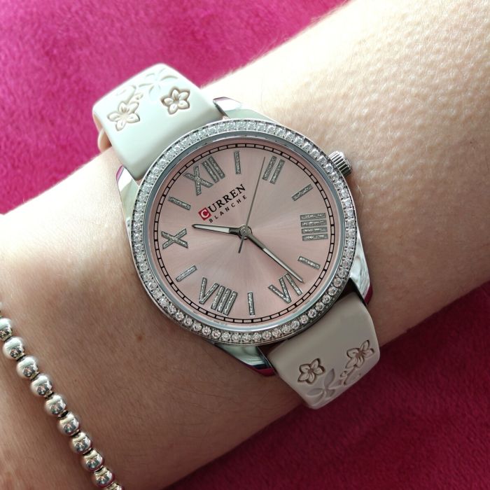 Жіночий годинник Curren Silvia Beige Flower, 2 ремінці - изображение 6