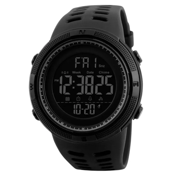 Чоловічий спортивний кварцовий годинник Skmei Amigo Black 1267 - зображення 5