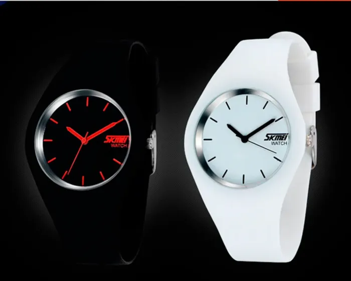Жіночі годинники Skmei Rubber Black 9068 - зображення 8