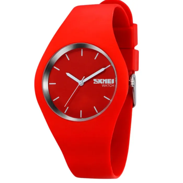 Жіночий годинник Skmei Rubber Red 9068R - зображення 1