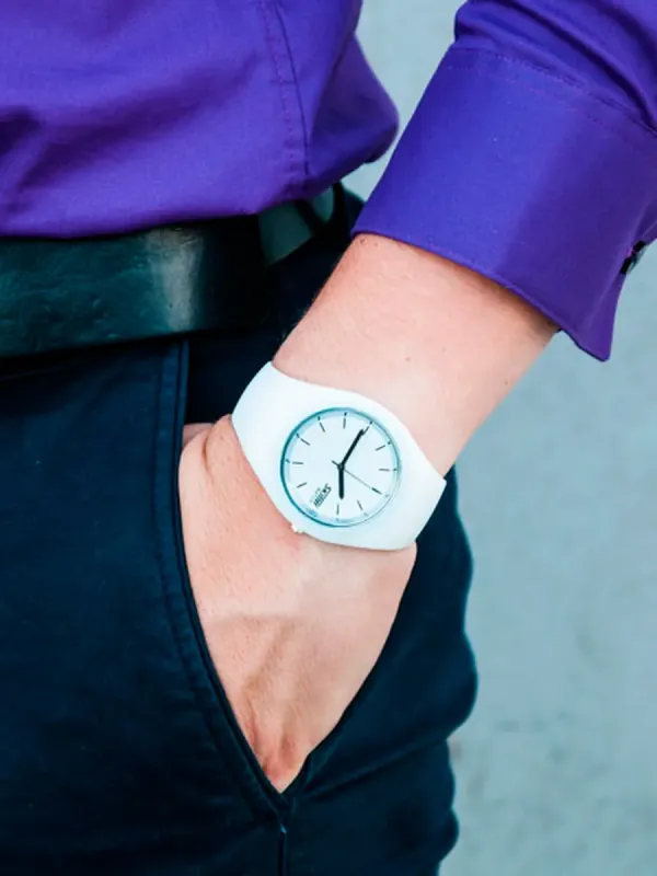 Чоловічий годинник Skmei Rubber White 9068C - зображення 4