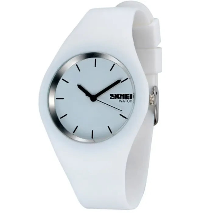 Чоловічий годинник Skmei Rubber White 9068C - зображення 1