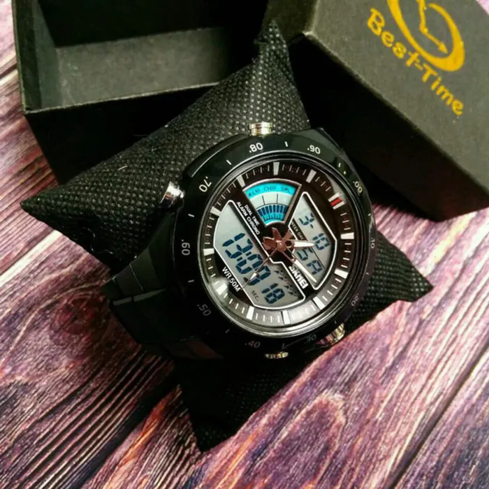 Спортивні чоловічі наручні годинники Skmei Black 1016 - зображення 6