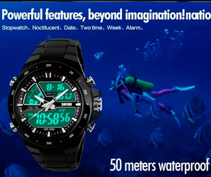 Спортивні чоловічі наручні годинники Skmei Black 1016 - зображення 5
