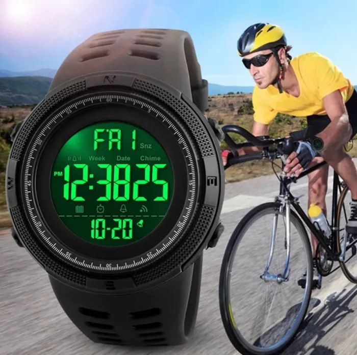 Чоловічий спортивний кварцовий годинник Skmei Amigo Black 1267 - зображення 2