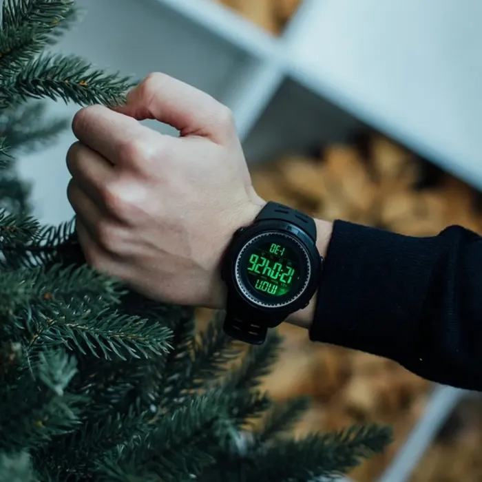 Чоловічий спортивний кварцовий годинник Skmei Amigo Black 1267 - зображення 10