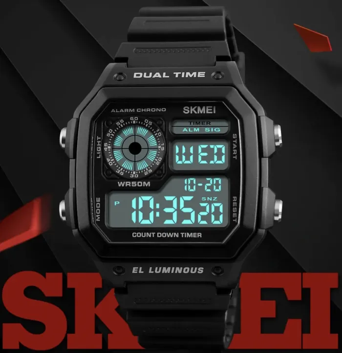 Чоловічий водостійкий спортивний тактичний годинник Skmei Arizona - зображення 3