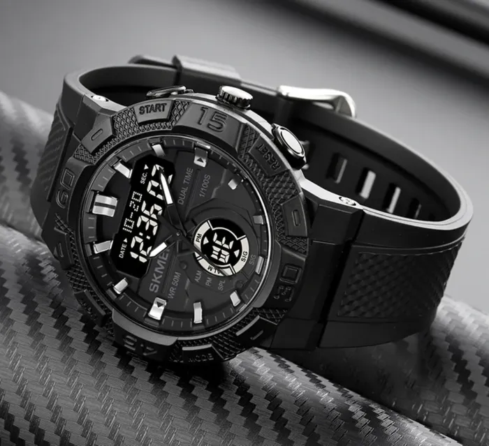 Чоловічий спортивний водостійкий тактичний годинник Skmei Borys - зображення 3