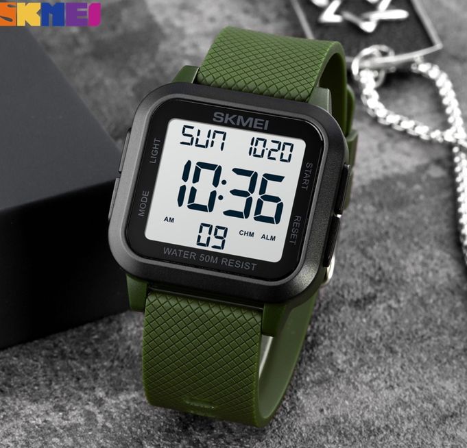 Чоловічий водостійкий спортивний тактичний годинник Skmei Chess Paracord, 2 ремінці - изображение 4