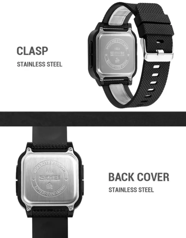 Чоловічий спортивний водостійкий тактичний годинник Skmei Chess Black - зображення 7