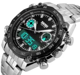 Спортивні чоловічі наручні годинники Skmei Silver 1204