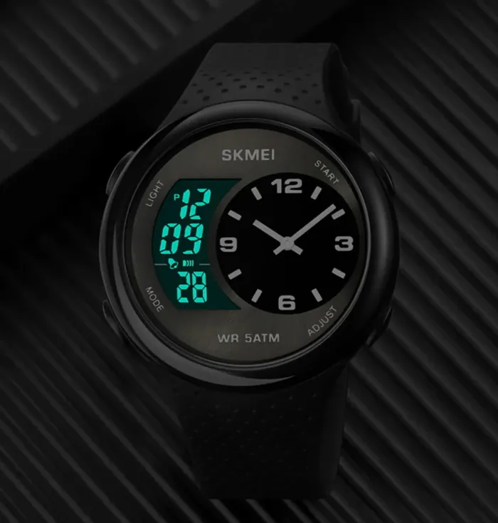 Чоловічий спортивний водостійкий тактичний годинник Skmei Dual - зображення 4