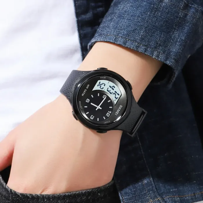 Чоловічий спортивний водостійкий тактичний годинник Skmei Dual - зображення 5