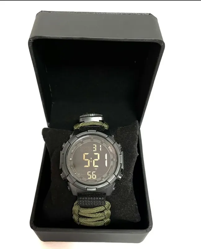 Чоловічий водостійкий спортивний тактичний з компасом годинник Skmei Energy з компасом - зображення 2