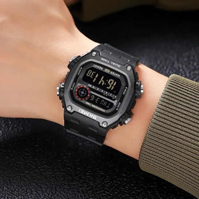 Чоловічий спортивний водостійкий тактичний годинник Skmei Faust - зображення 3