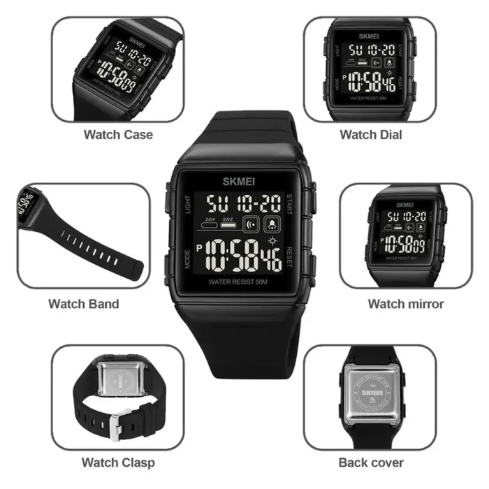 Чоловічий водостійкий спортивний тактичний годинник Skmei Hakaton Pro - зображення 6