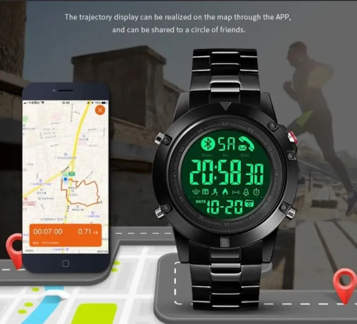 Смарт годинники Smart Skmei Ideal Sport Black - зображення 7