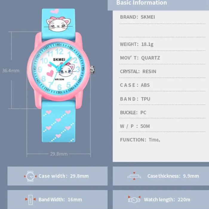 Дитячі годинники Skmei Kitty - зображення 6