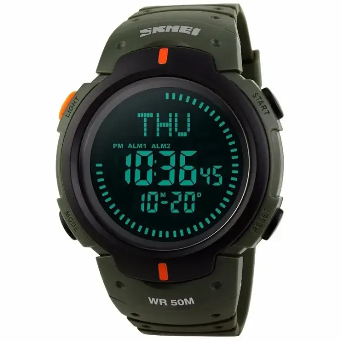 Чоловічий водостійкий спортивний тактичний з компасом годинник Skmei Kompass Nano з компасом - зображення 1