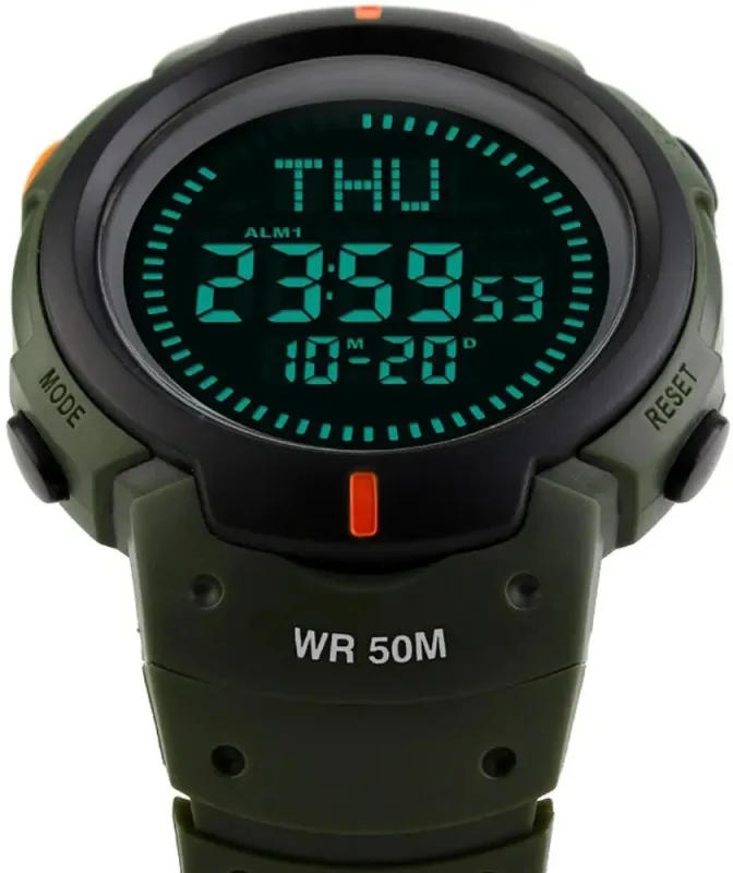 Чоловічий водостійкий спортивний тактичний з компасом годинник Skmei Kompass Nano з компасом - зображення 5