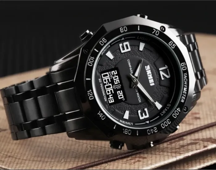 Чоловічі годинники Skmei Kompass PRO Black  - зображення 5