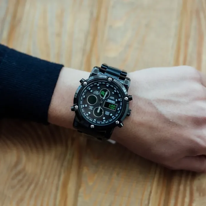 Чоловічі годинники Skmei Molot Limited AllBlack - зображення 6