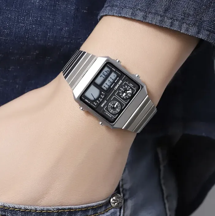 Чоловічий спортивний водостійкий тактичний годинник Skmei Motor - зображення 5