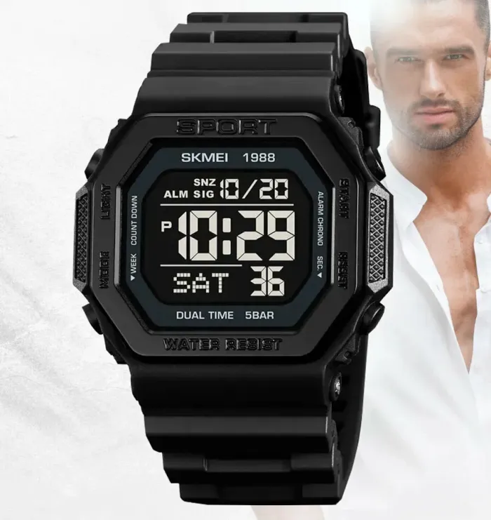 Чоловічий водостійкий спортивний тактичний годинник Skmei Navi - зображення 4