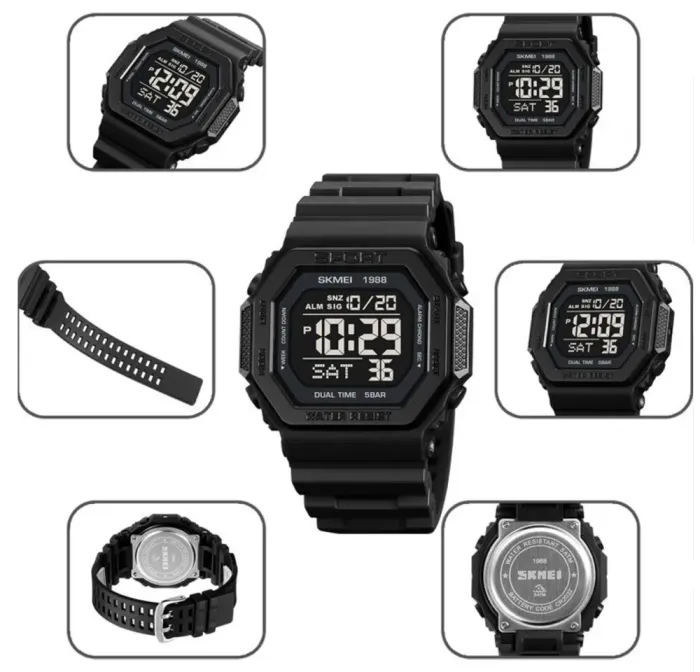 Чоловічий водостійкий спортивний тактичний годинник Skmei Navi - зображення 5