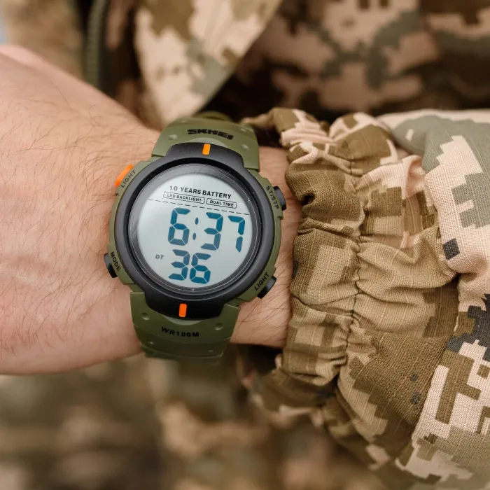 Чоловічий спортивний тактичний годинник Тактичний набір Skmei Neon Survival 10 Bar - зображення 4